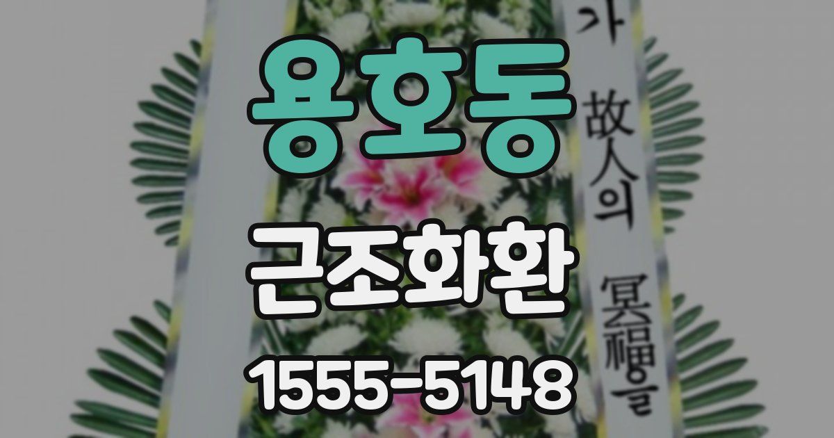 용호동 근조화환