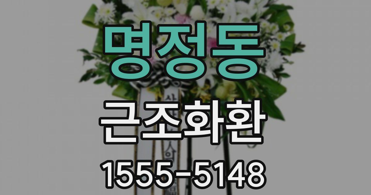 명정동 근조화환