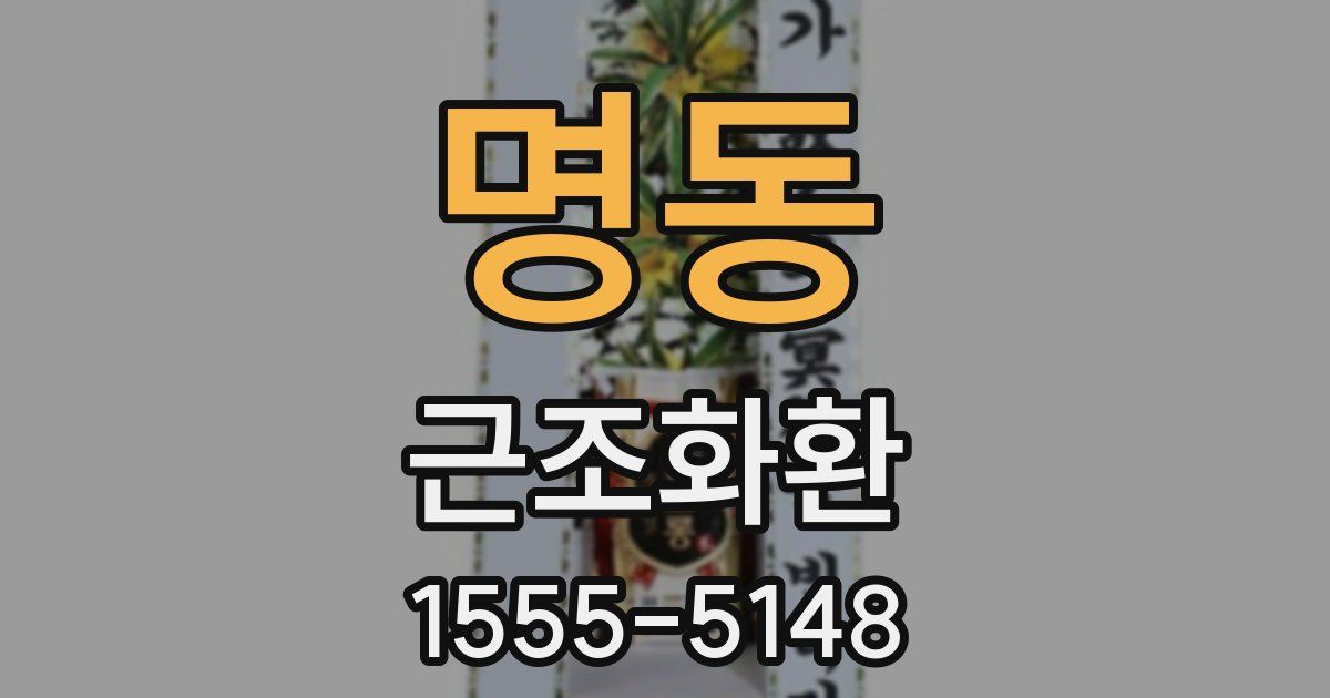 명동 근조화환