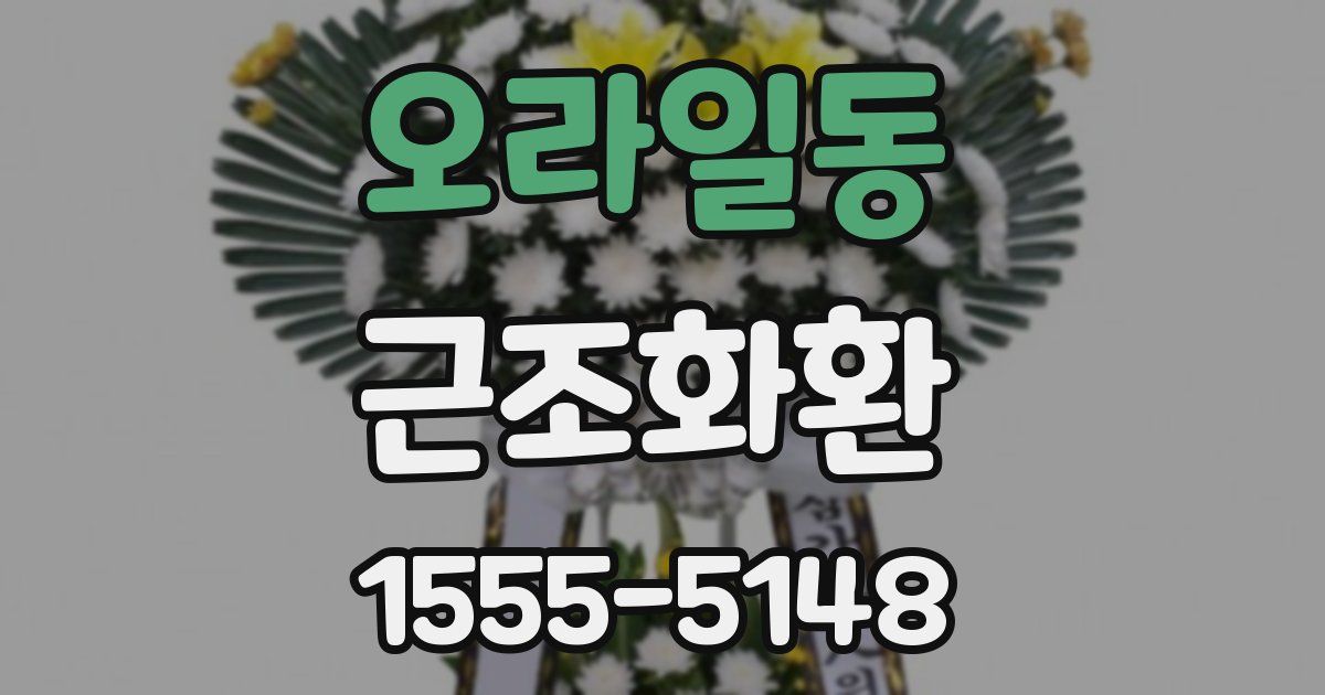 오라일동 근조화환