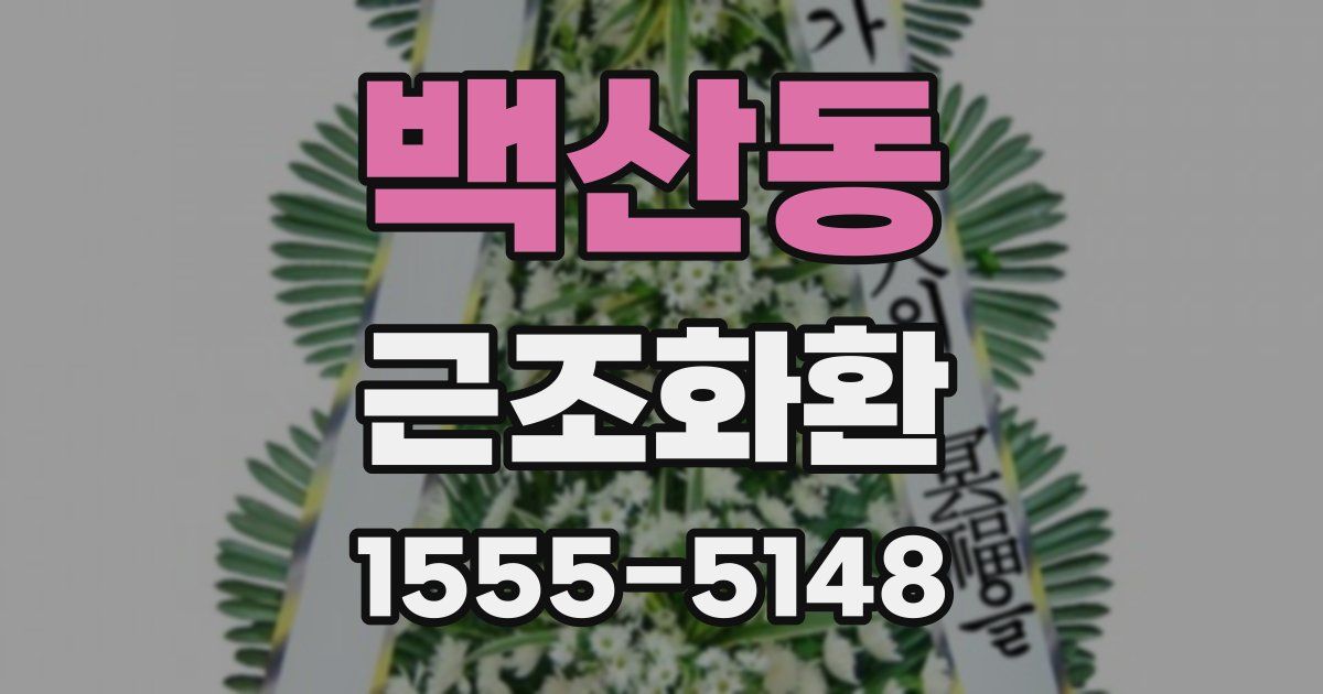 백산동 근조화환