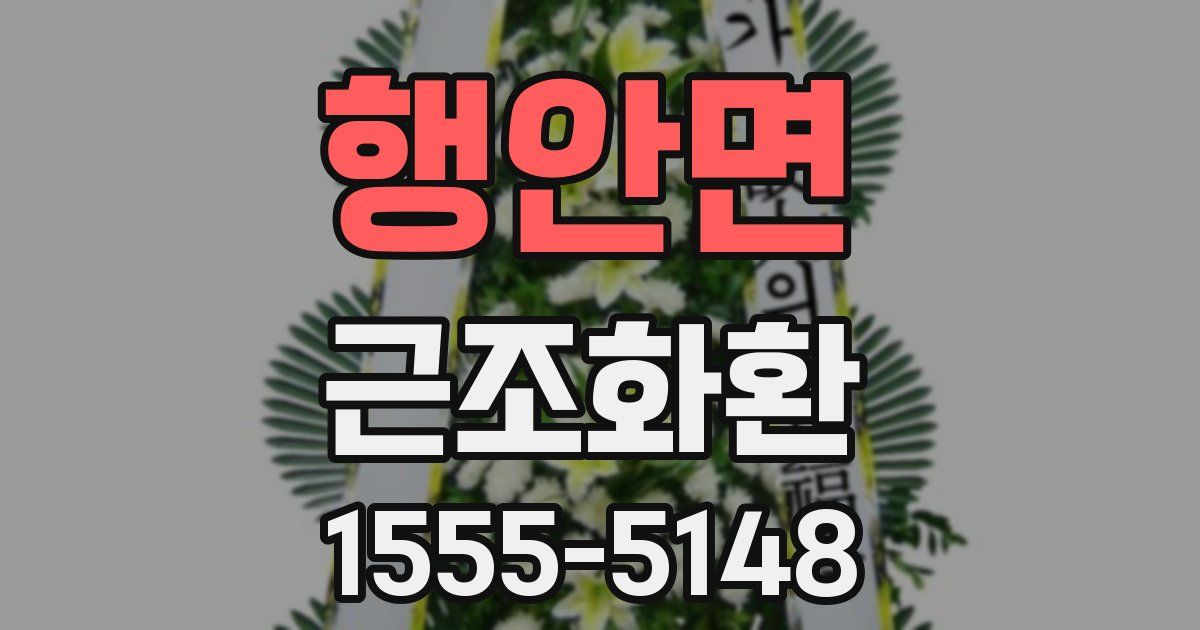 행안면 근조화환