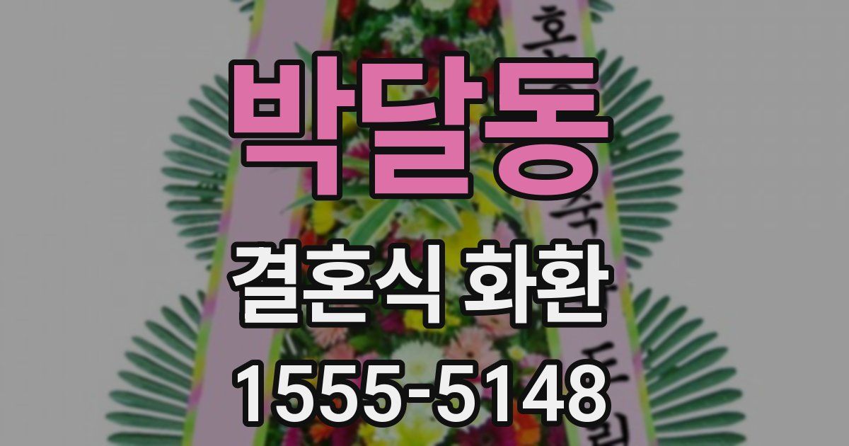 박달동 결혼식 화환