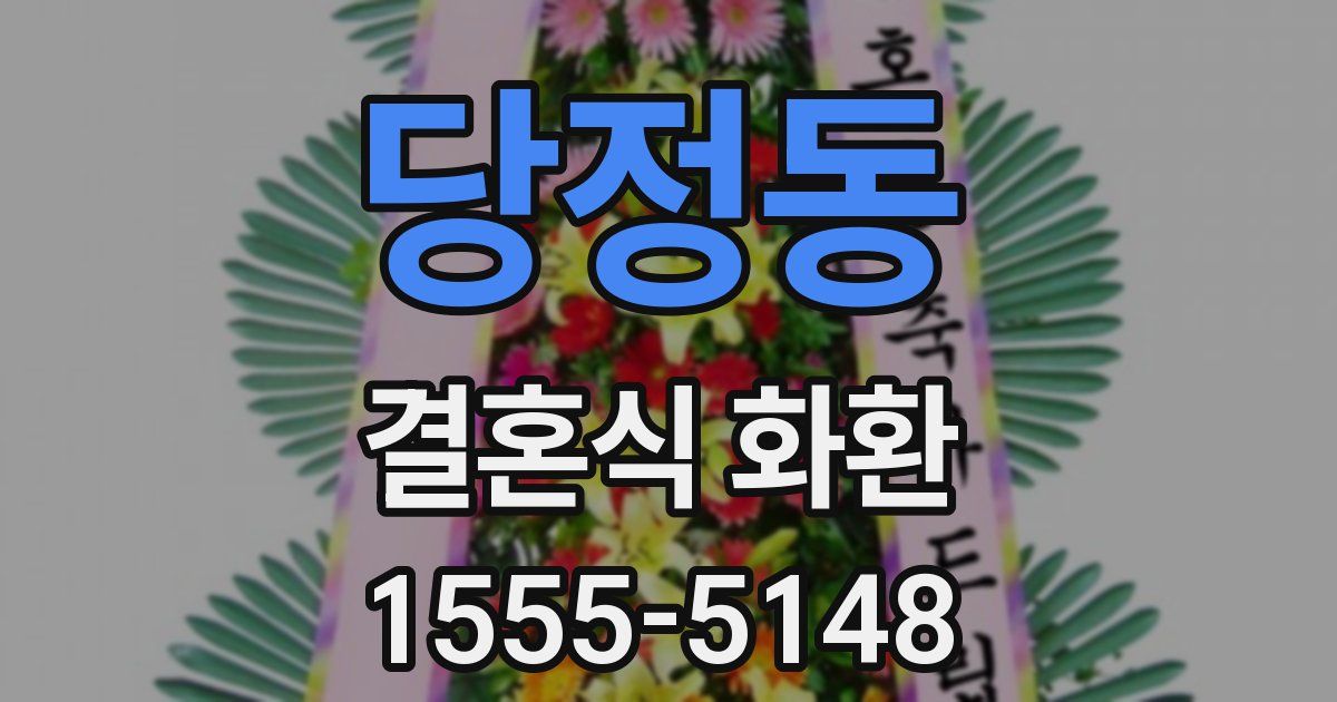 당정동 결혼식 화환