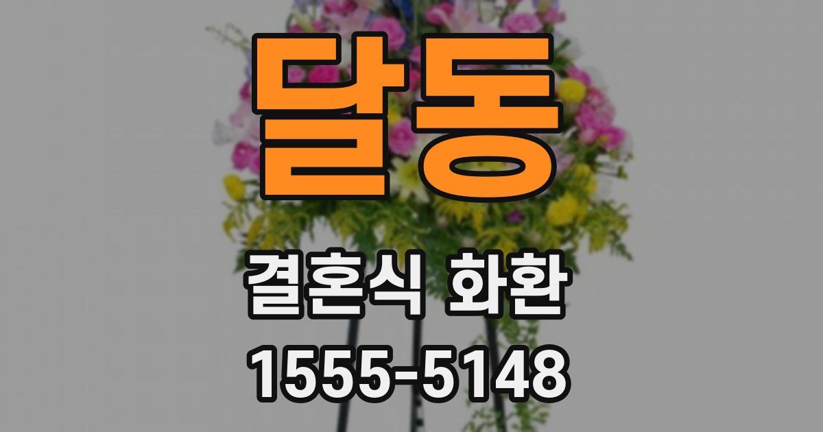 달동 결혼식 화환