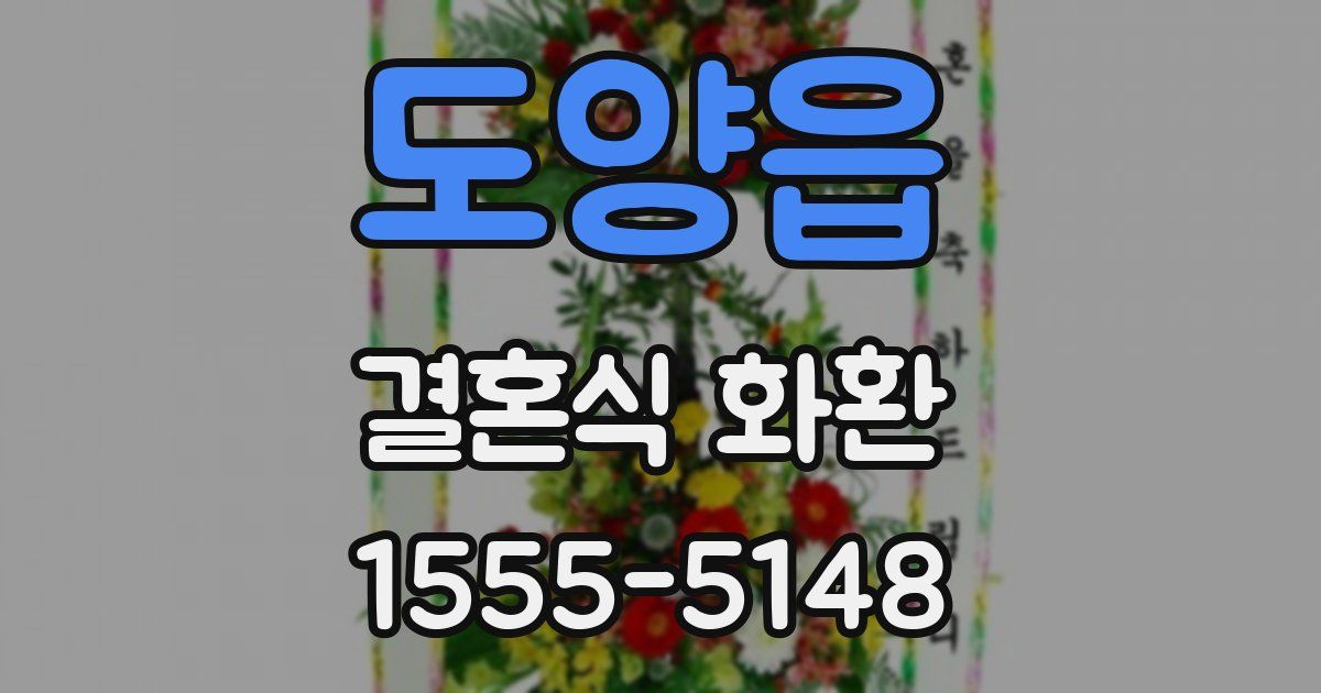 도양읍 결혼식 화환