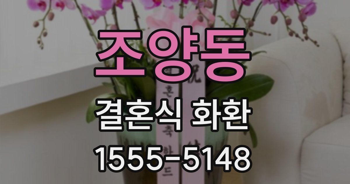조양동 결혼식 화환