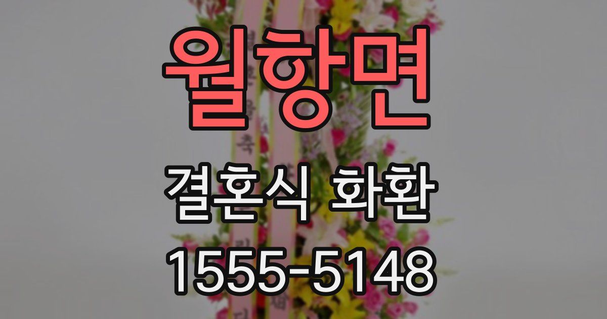 월항면 결혼식 화환