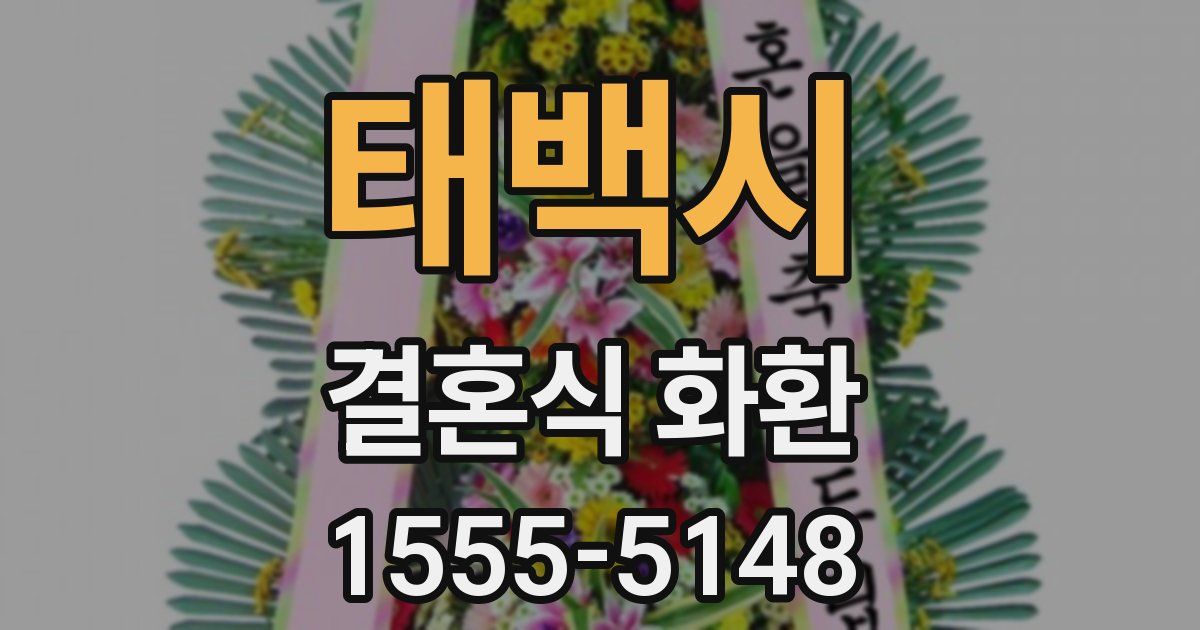 태백시 결혼식 화환