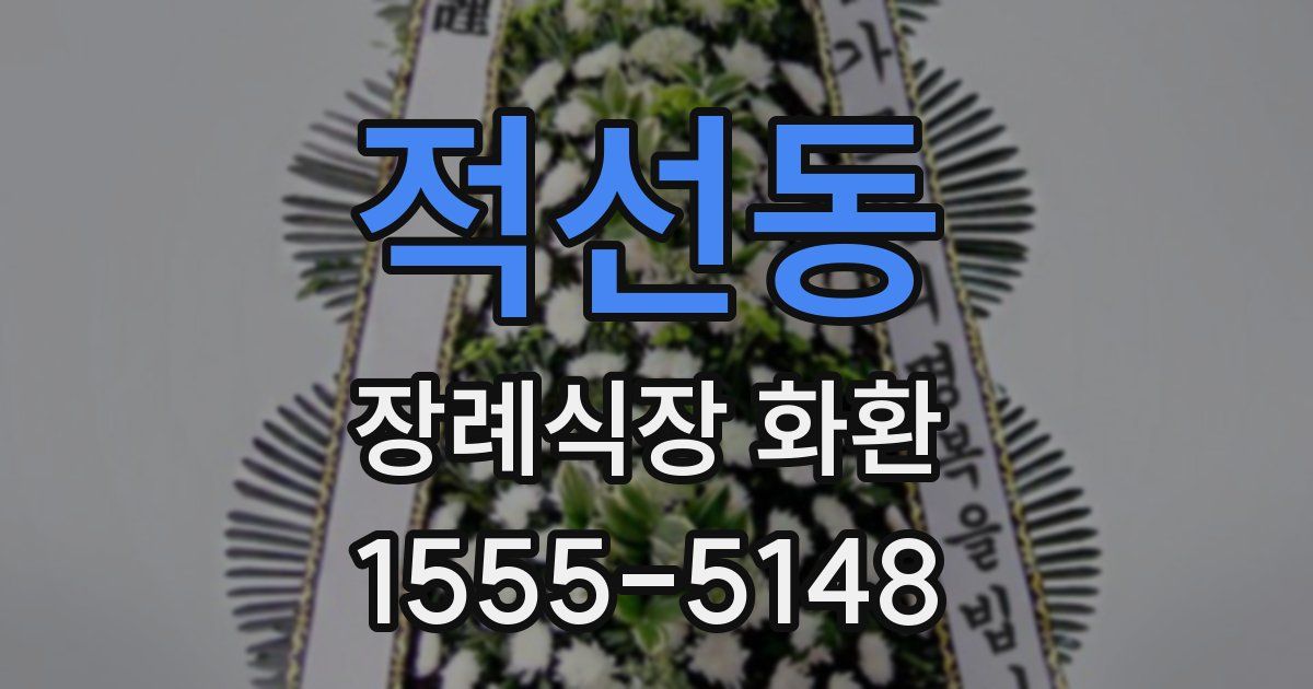 적선동 장례식장 화환