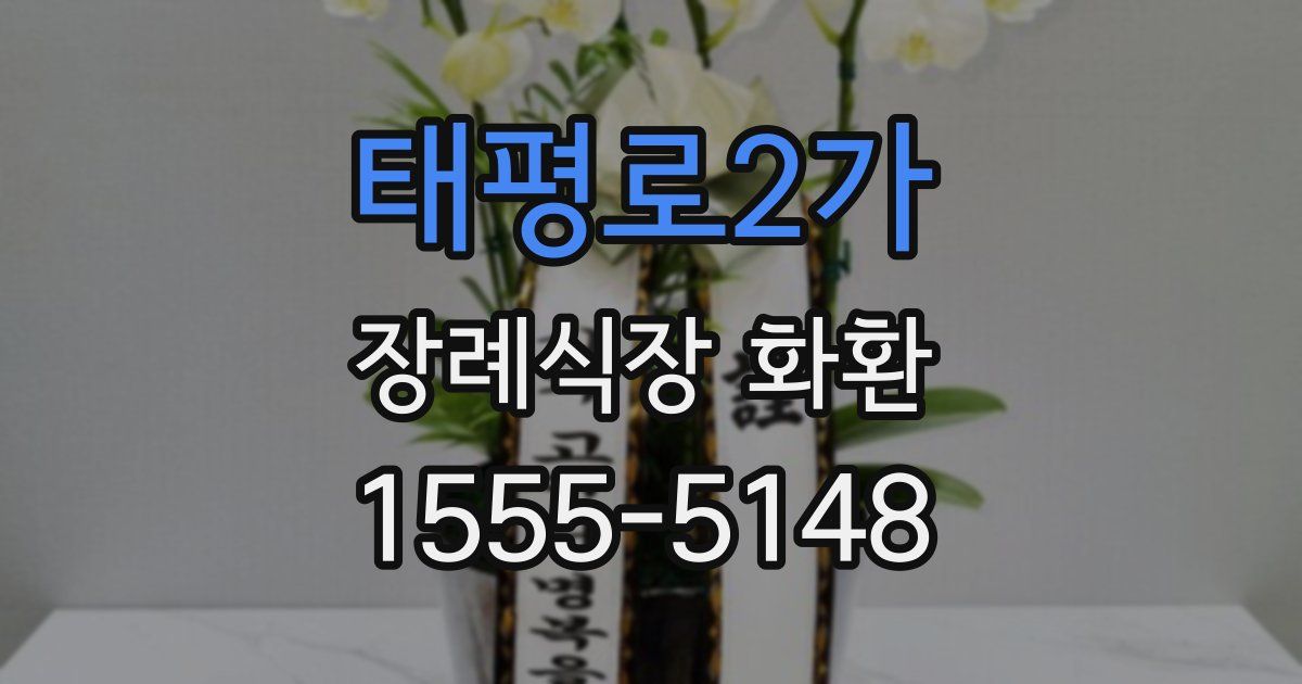 태평로2가 장례식장 화환