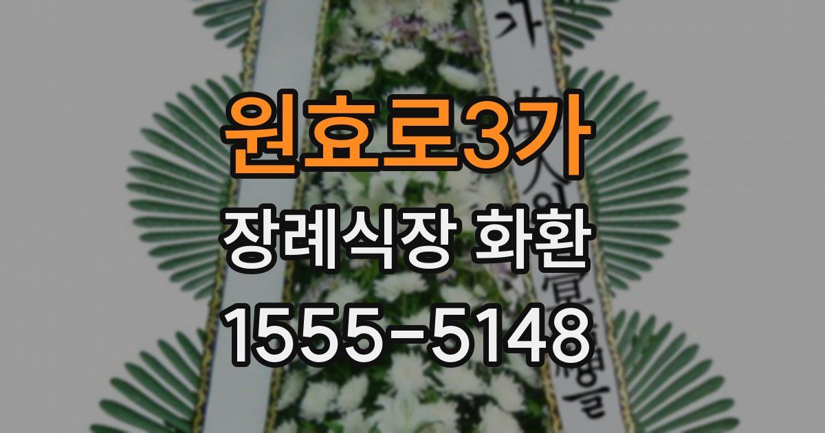 원효로3가 장례식장 화환