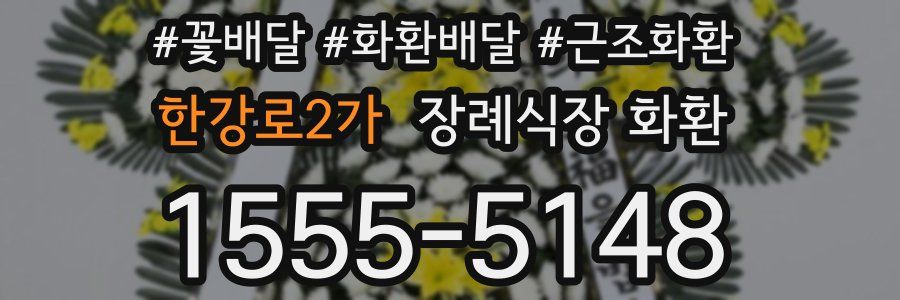 한강로2가 장례식장 화환