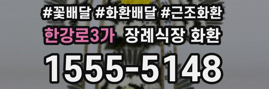한강로3가 장례식장 화환
