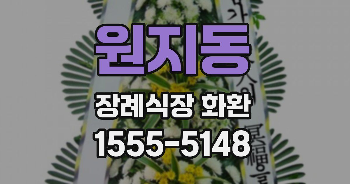 원지동 장례식장 화환