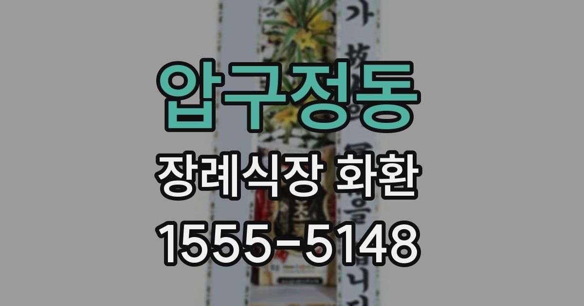 압구정동 장례식장 화환