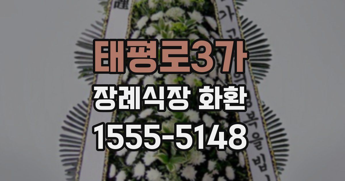 태평로3가 장례식장 화환