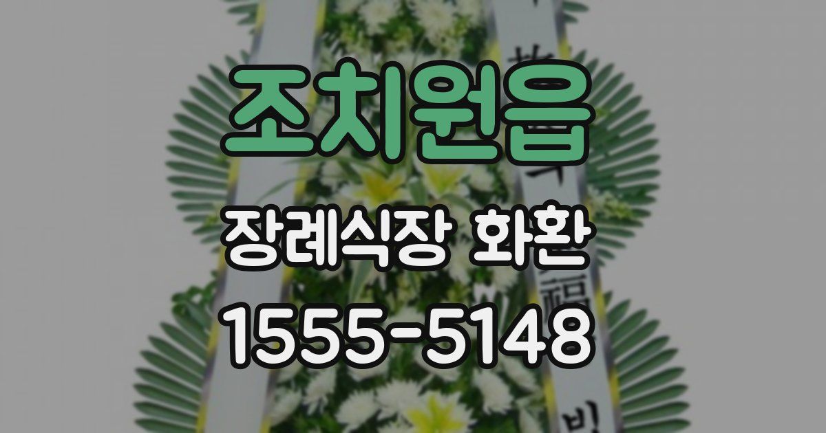 조치원읍 장례식장 화환