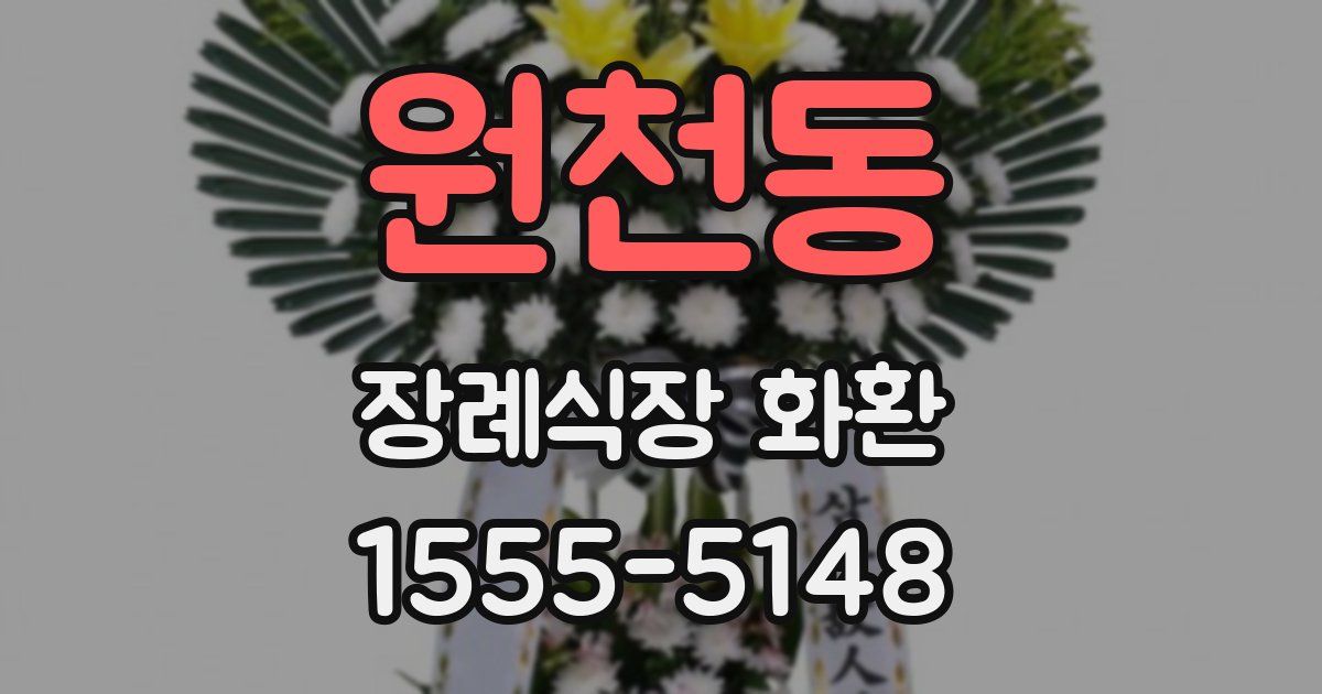 원천동 장례식장 화환