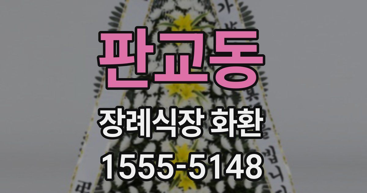 판교동 장례식장 화환