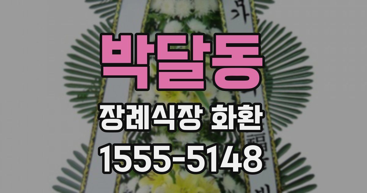 박달동 장례식장 화환