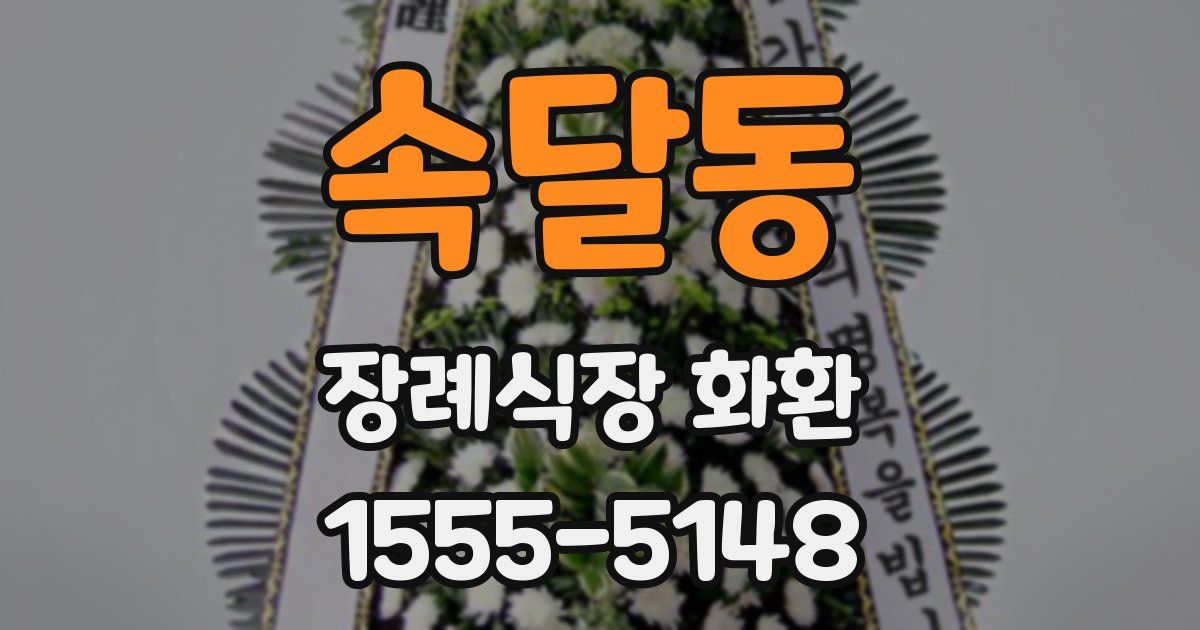 속달동 장례식장 화환