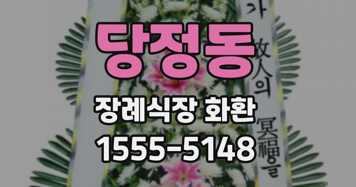 당정동 장례식장 화환