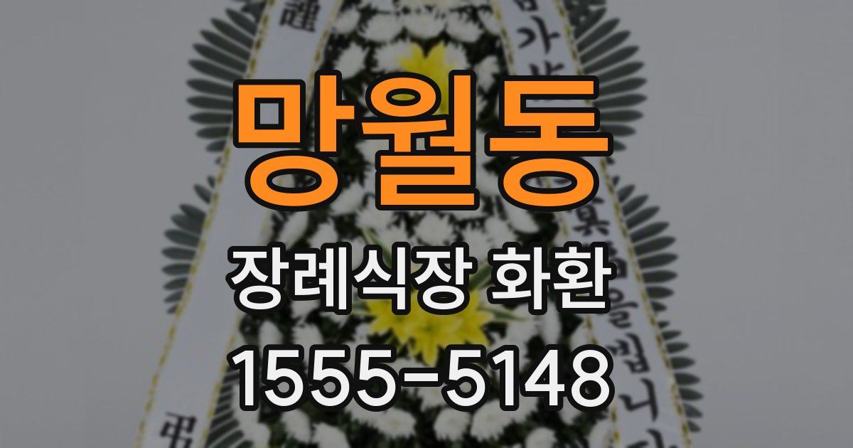 망월동 장례식장 화환