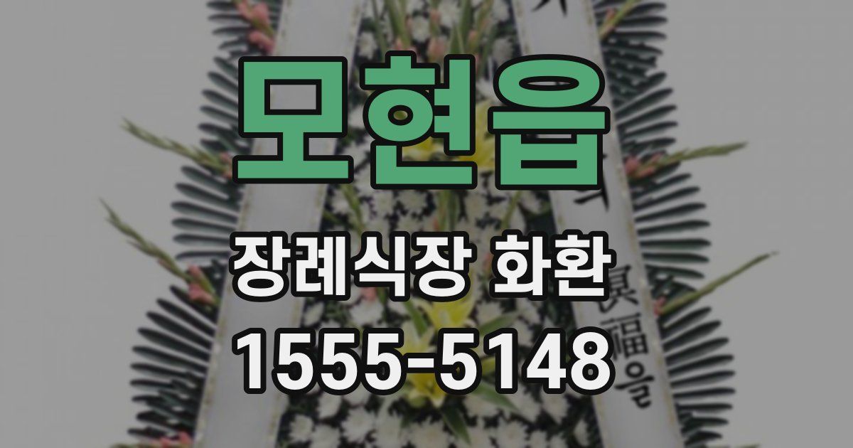 모현읍 장례식장 화환
