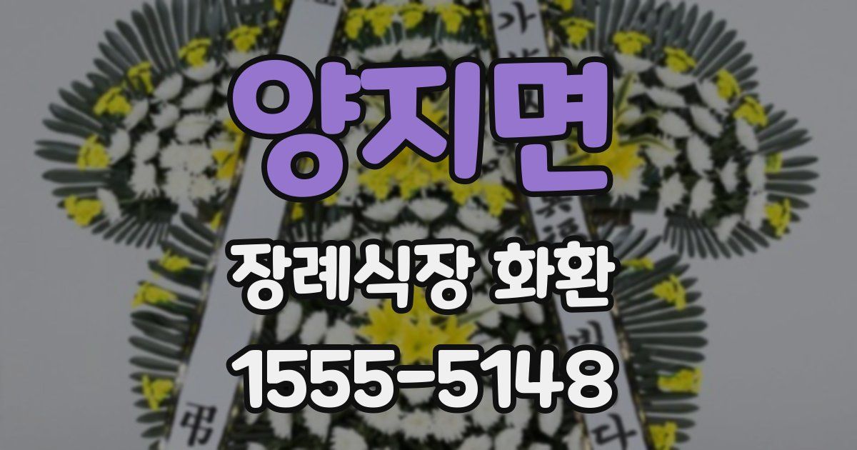 양지면 장례식장 화환