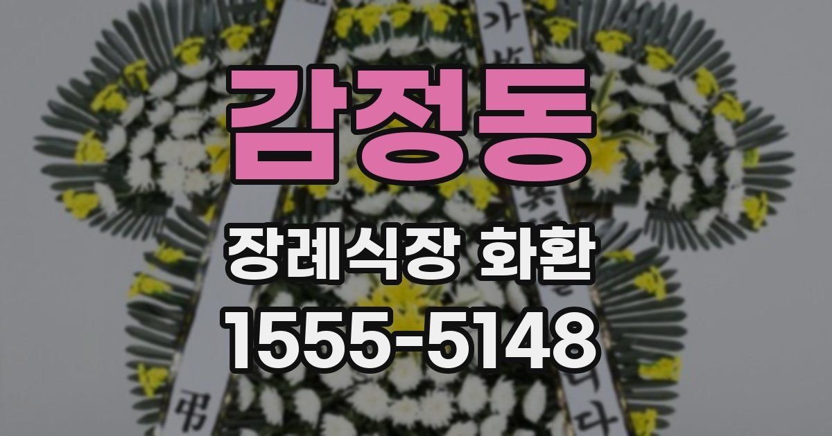 감정동 장례식장 화환