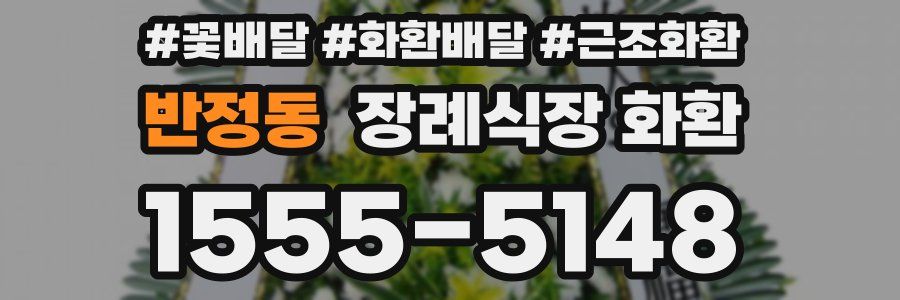 반정동 장례식장 화환