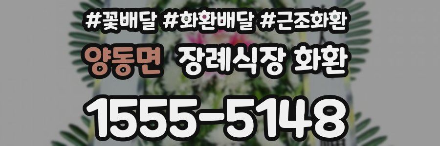 양동면 장례식장 화환