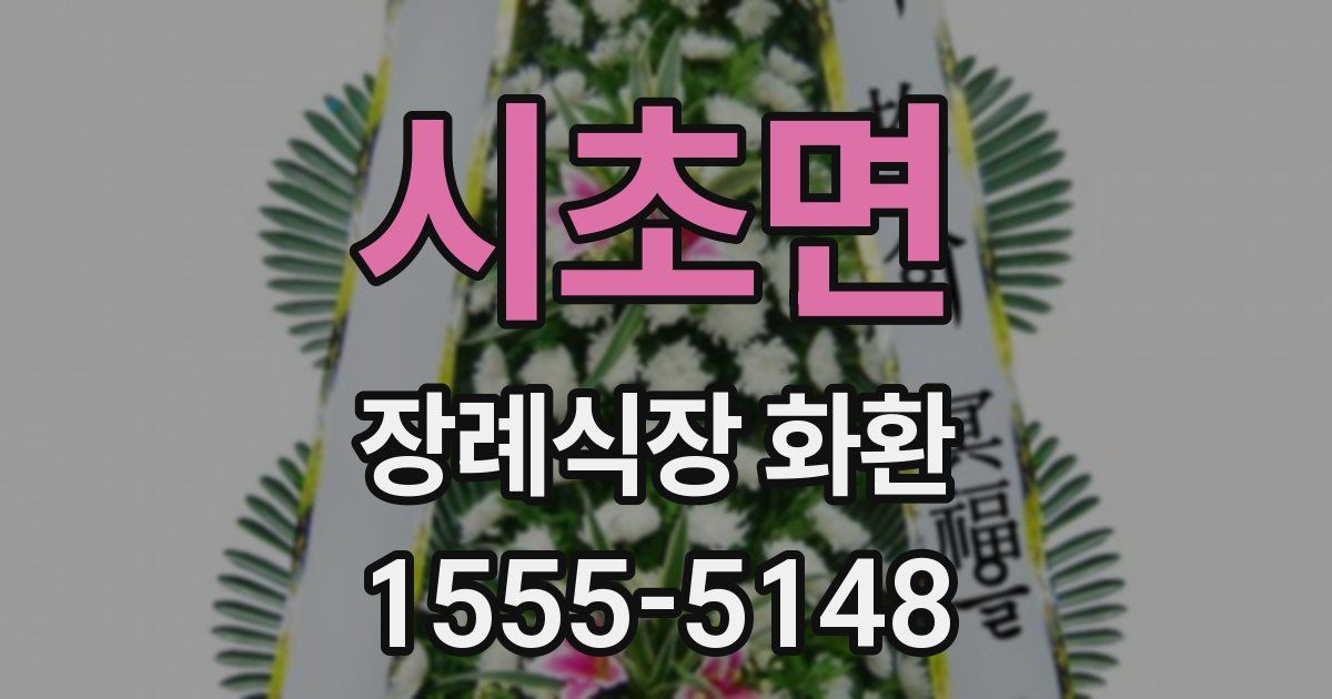 시초면 장례식장 화환