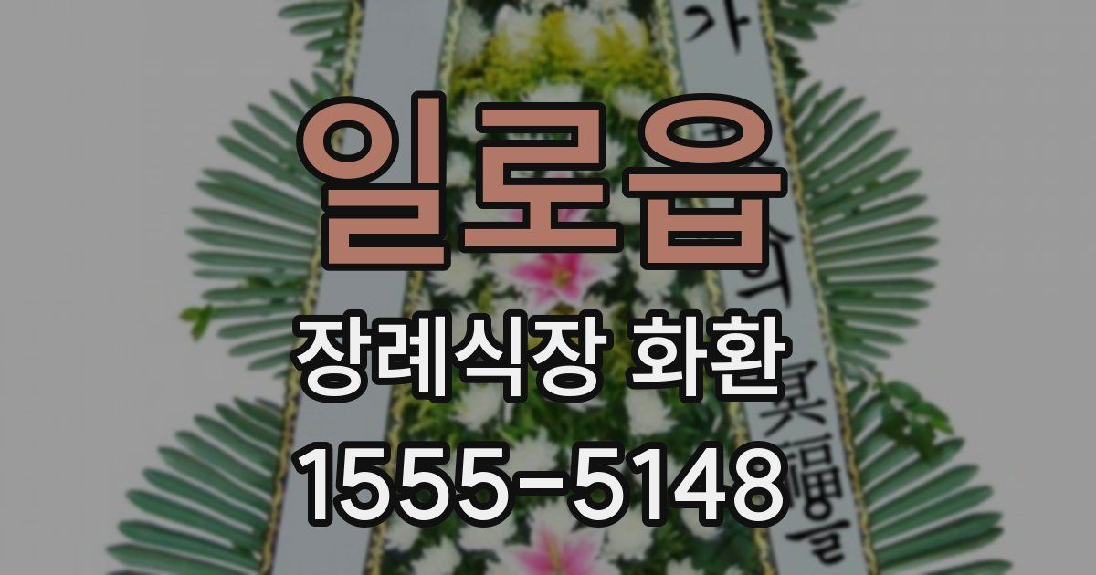 일로읍 장례식장 화환