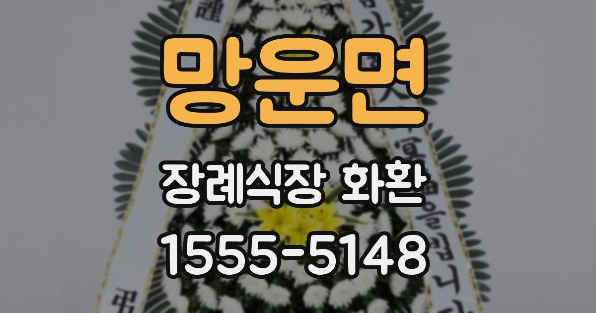 망운면 장례식장 화환