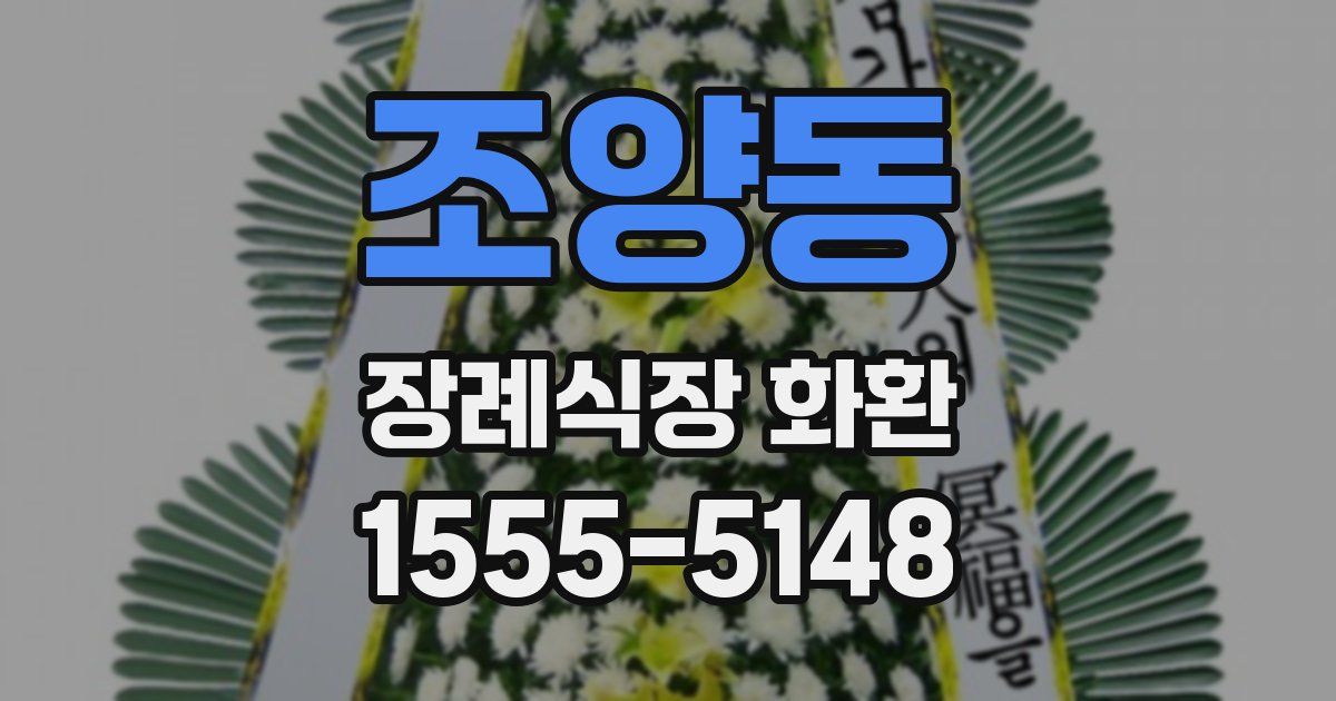 조양동 장례식장 화환