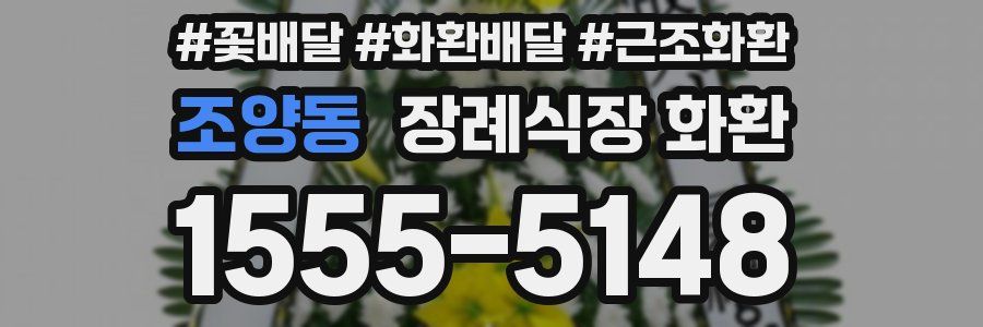 조양동 장례식장 화환