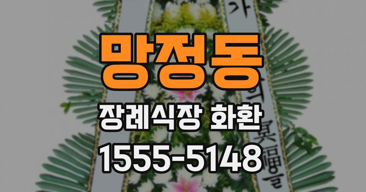 망정동 장례식장 화환