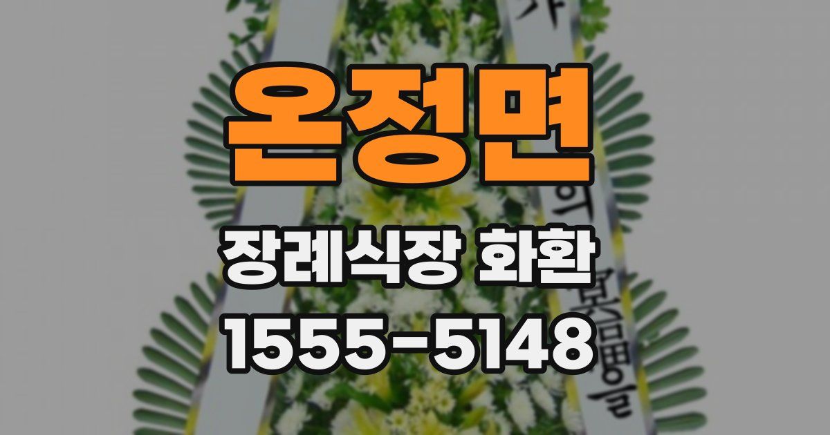 온정면 장례식장 화환