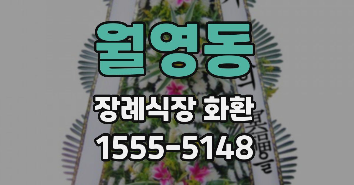 월영동 장례식장 화환