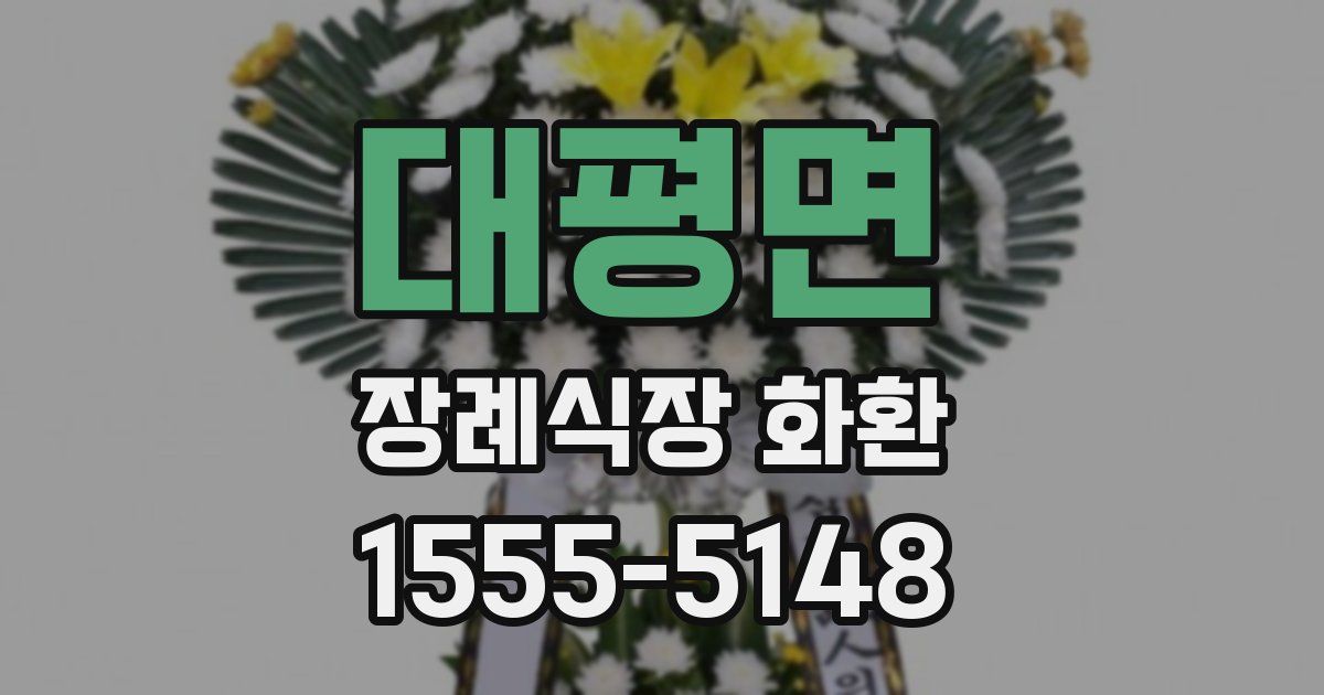 대평면 장례식장 화환