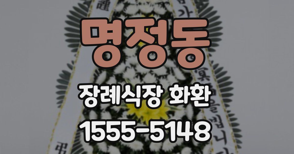 명정동 장례식장 화환