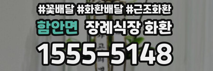 함안면 장례식장 화환