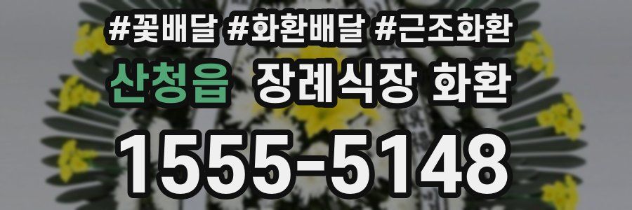산청읍 장례식장 화환