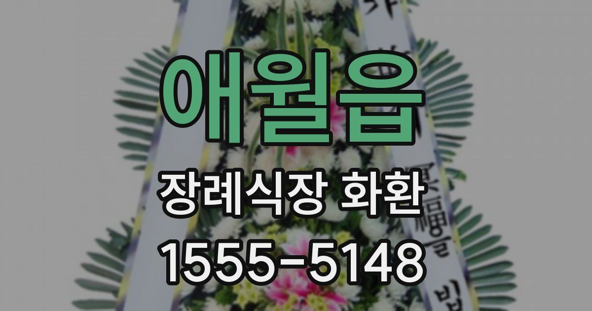 애월읍 장례식장 화환