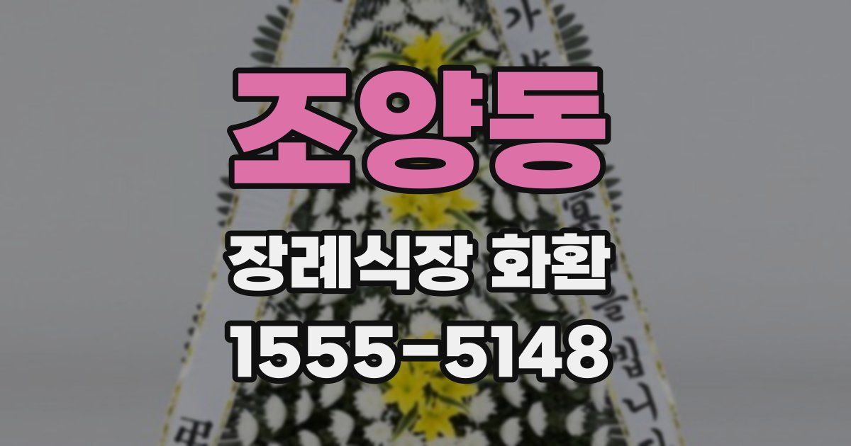 조양동 장례식장 화환