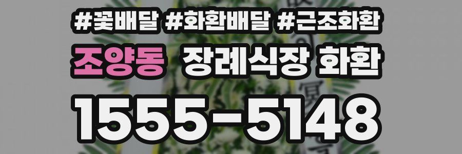 조양동 장례식장 화환