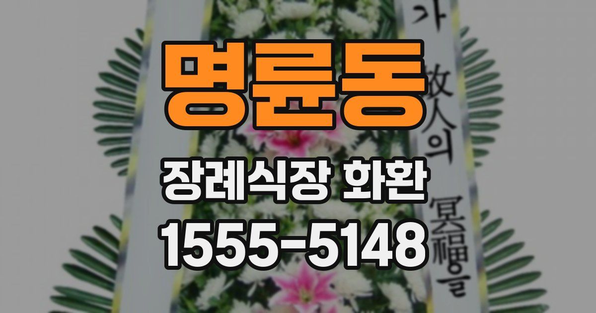 명륜동 장례식장 화환