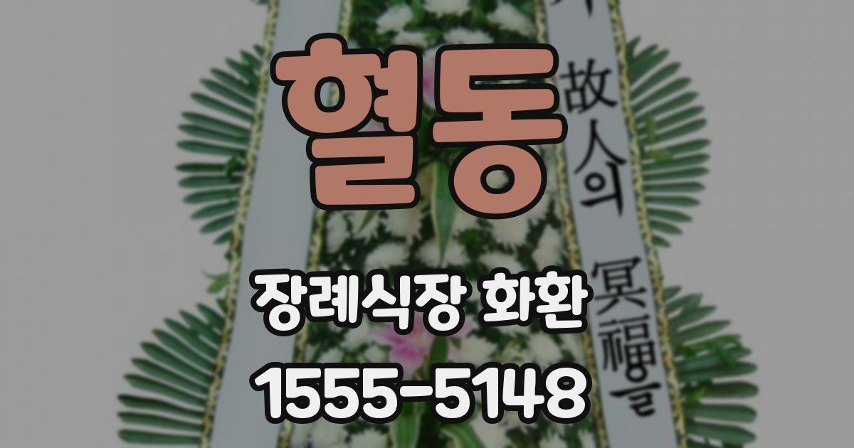 혈동 장례식장 화환